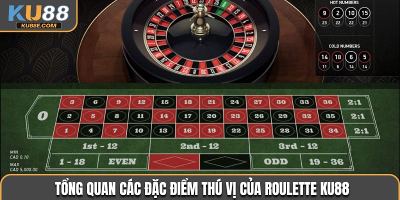 Tổng quan các đặc điểm thú vị của Roulette KU88
